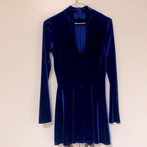 Urban Outfitters velvet long sleeve mini dress